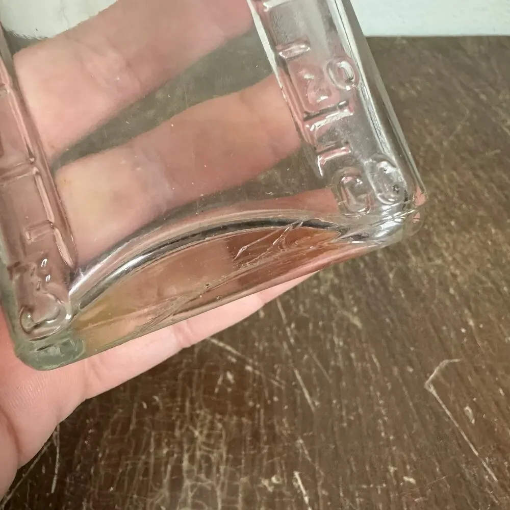 Antique ILLINOIS Owens Illinois Clear Glass Apothecary Medicine‎ Pharmacy Bottle